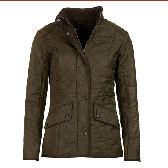 Barbour Dark Olive Green Cavalry Polarquilt Jacket - Picture 2 of 12